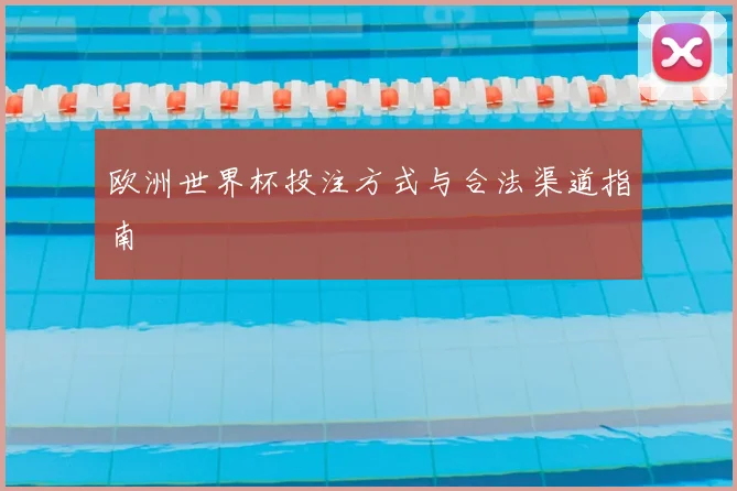欧洲世界杯投注方式与合法渠道指南
